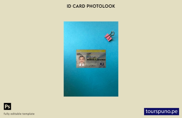 listo para imprimir plantilla frontal de aspecto fotográfico de tarjeta de infor